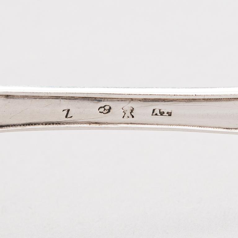 A late 18th-century parcel-gilt silver sprinkle spoon, maker's mark of Anders Törnqvist the elder, 1782.