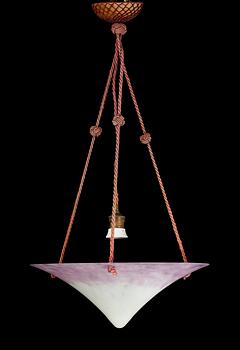 TAKLAMPA, glas, tidigt 1900-tal.