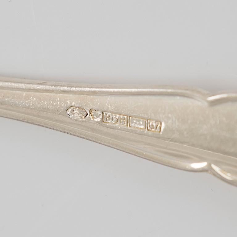 Silver cutlery, 43 pieces, "Chippendale", Kultakeskus, Tavastehus, 1960.