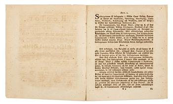 SVENSKA AKTIEBREV 1728-1899, en samling om 1198 aktiebrev samt diverse dokument rörande Göta kanal bolaget såsom regler.