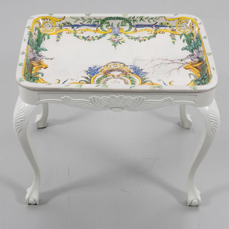 Brick table, faience, after Rörstrand, 1929.