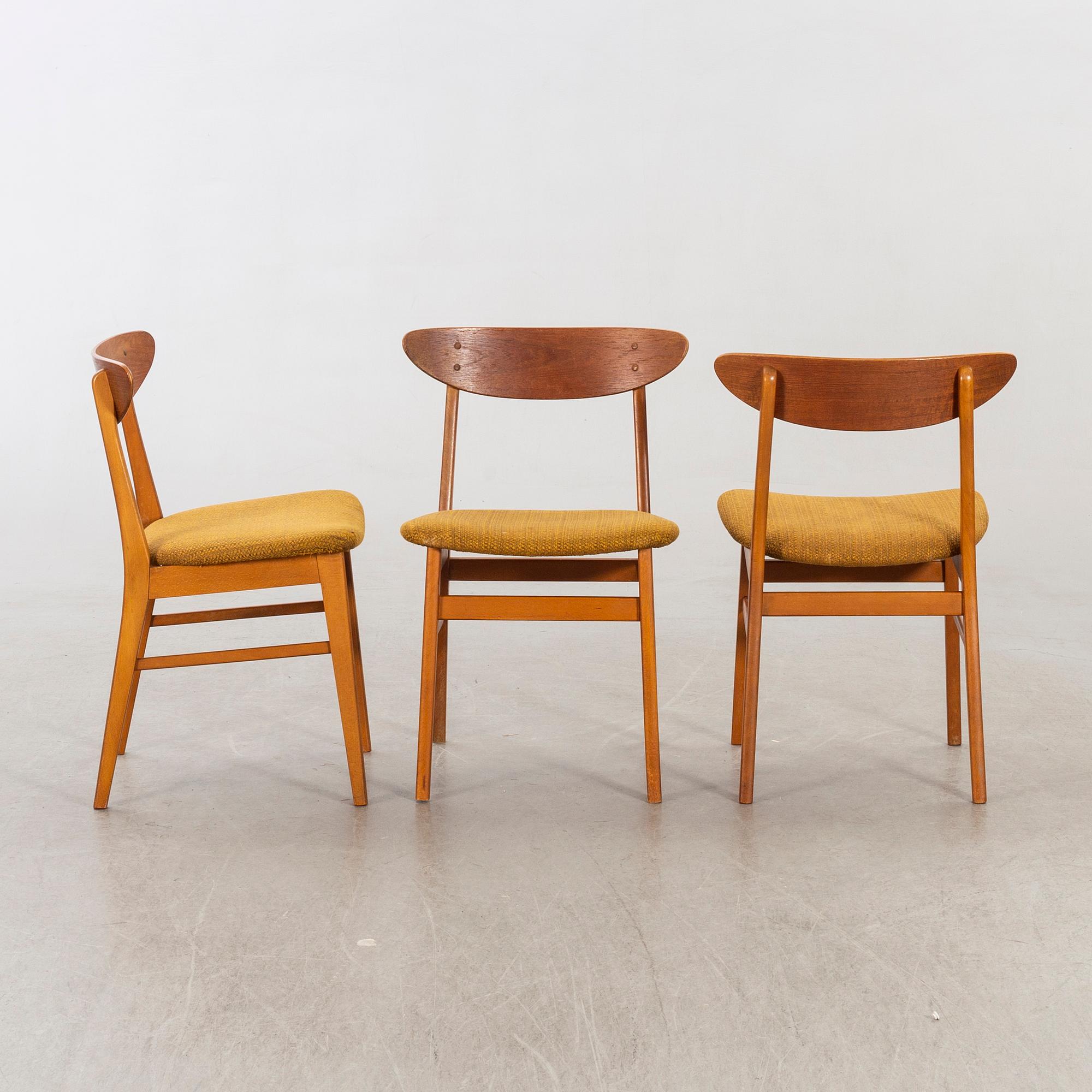 Stolar, 6 st Farstrup Danmark för IKEA, "Monaco",1900-talets mitt.