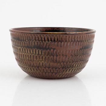 Stig Lindberg, a stoneware bowl, Gustavsberg Studio 1969.