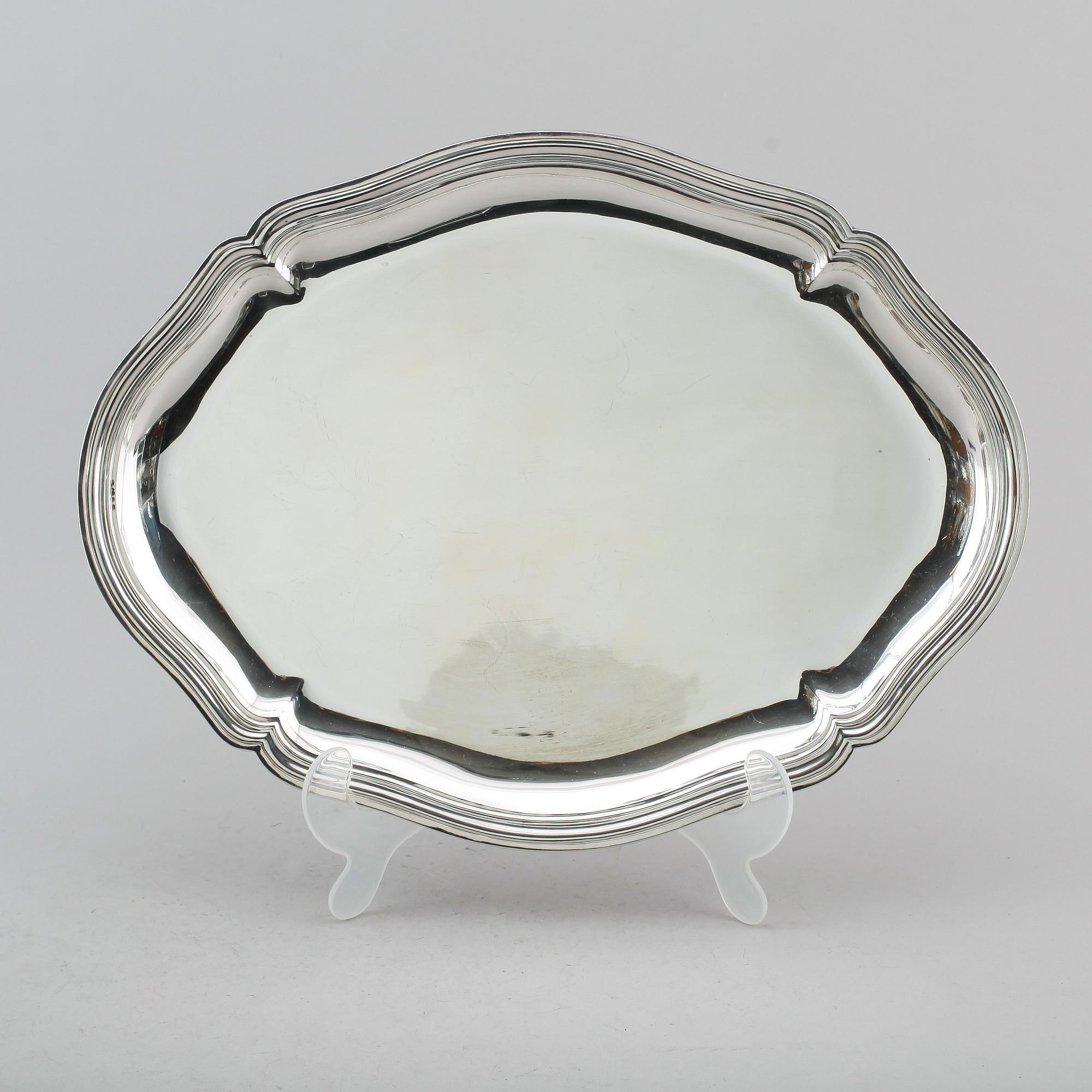 SERVERINGSFAT, silver, otydliga svenska stämplar 1912. Vikt 1295 g.
