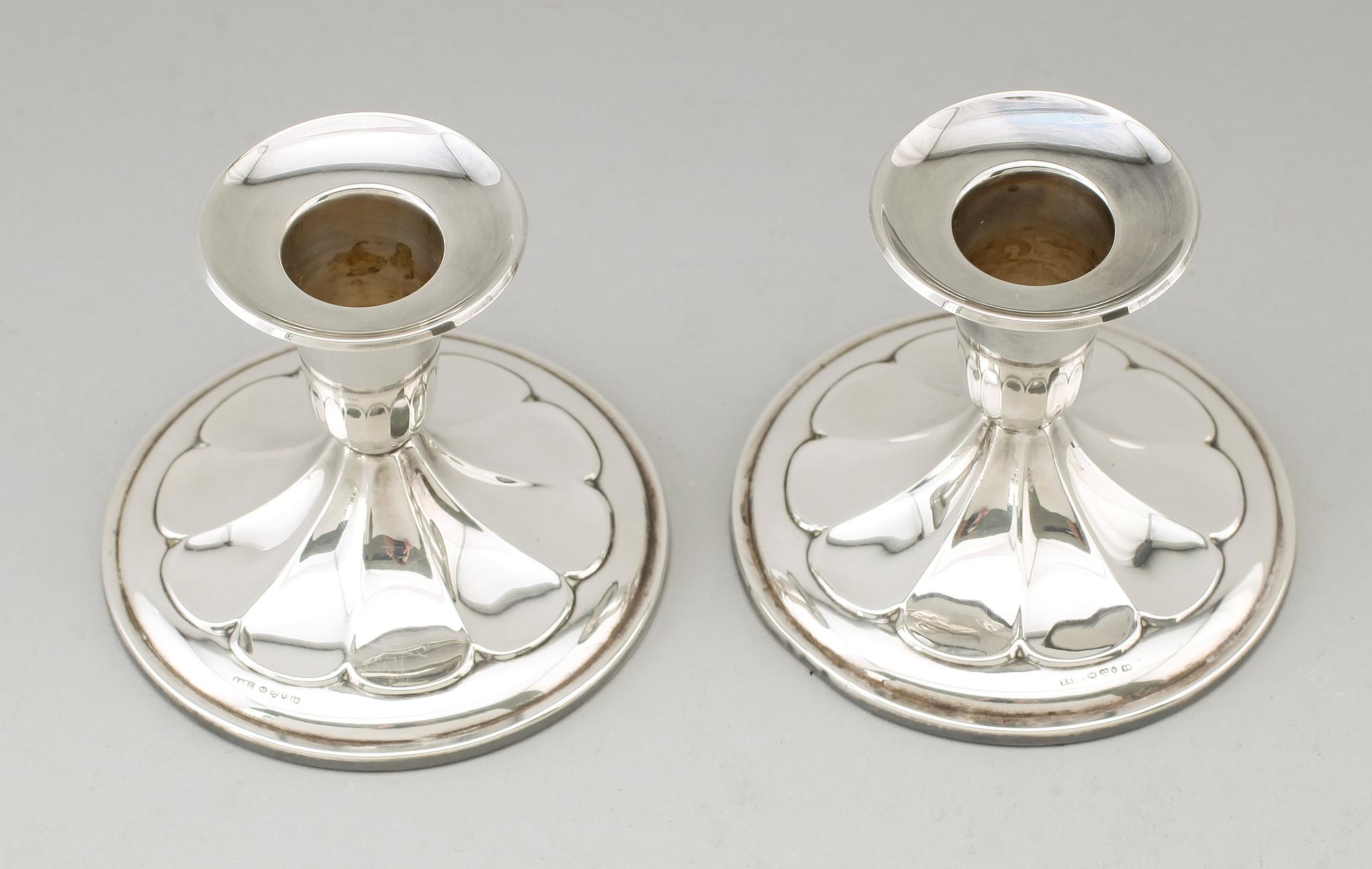 LJUSSTAKAR, 1 par, silver, 1968.