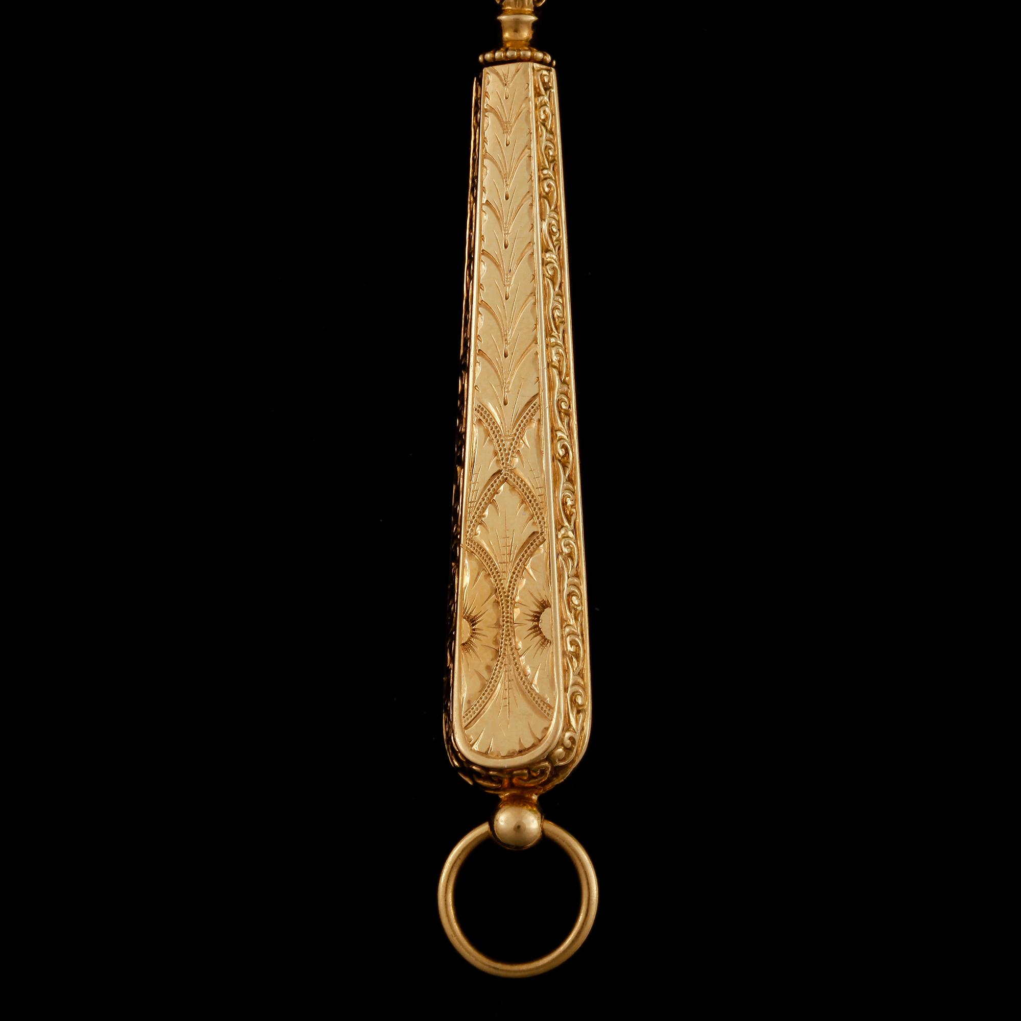 LORGNETTE, 19k guld (765/1000), sent 1800-tal. Totalvikt ca 34 gram.