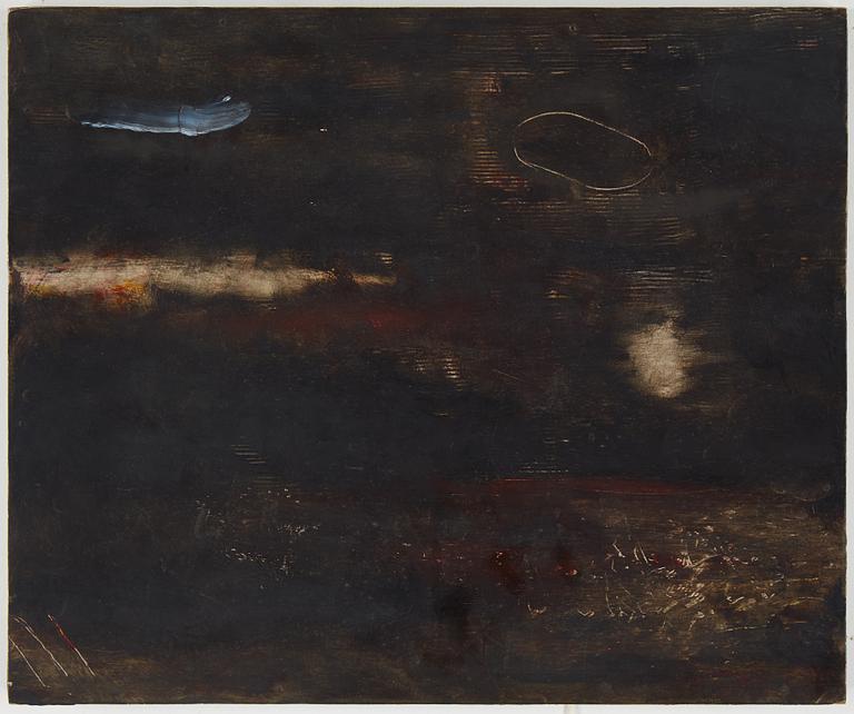 UNKNOWN ARTIST, 20TH CENTURY, oil on panel, 1997, signed Ane Norberg verso.