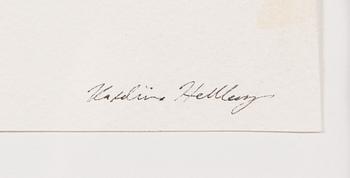 Karoliina Hellberg, water colour, signed.