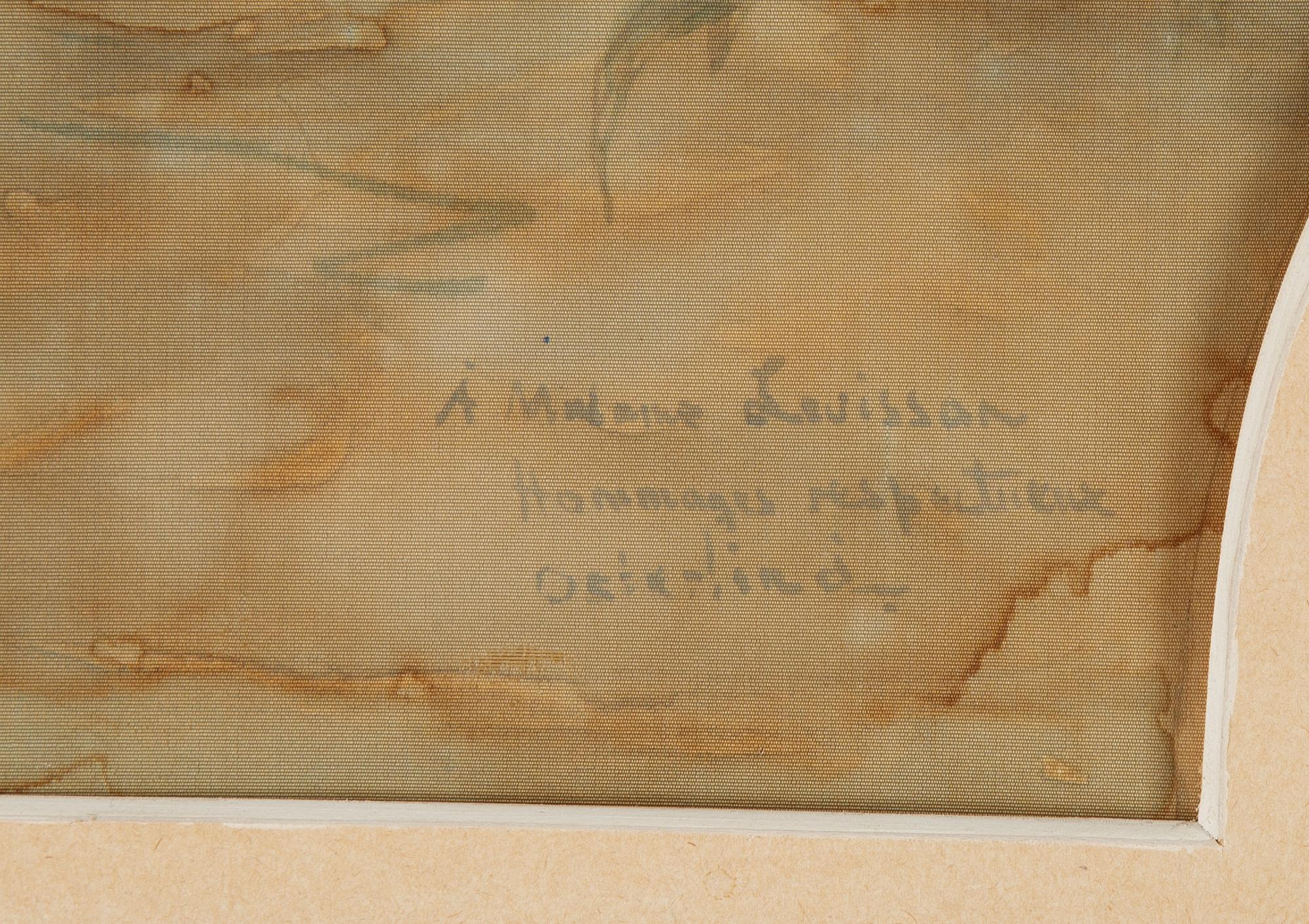 Allan Österlind, waterciolour on silk, signed.