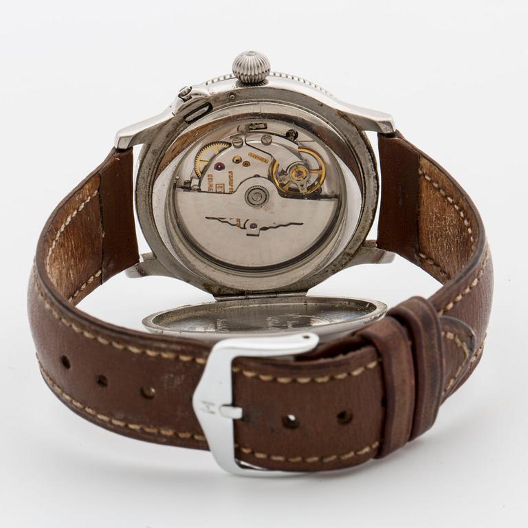 LONGINES, Lindbergh Hour Angle Watch, designed by Charles Lindbergh, wristwatch, 38 mm.