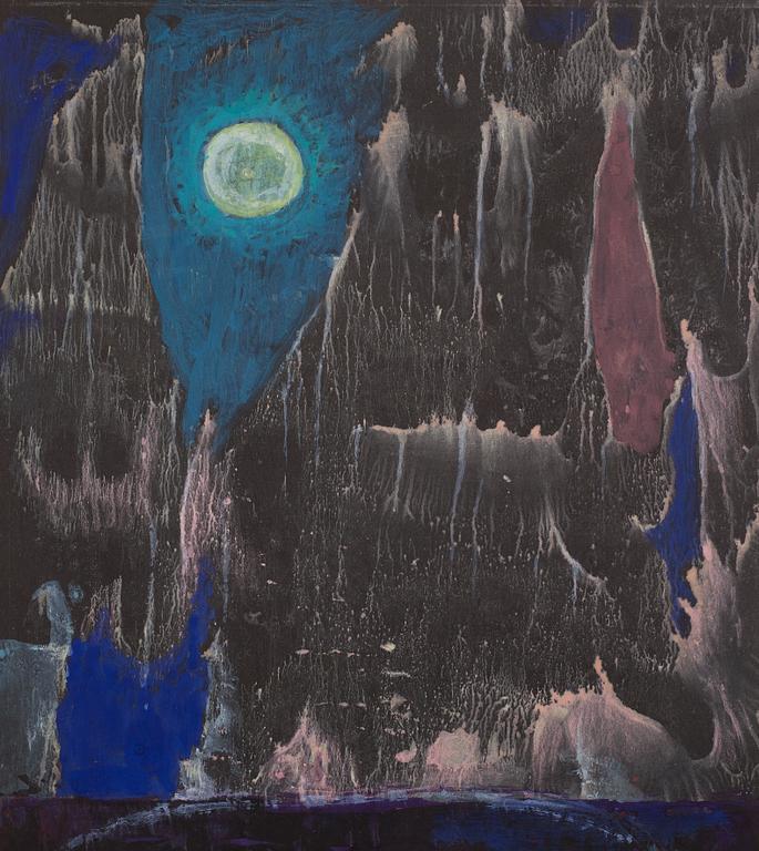 CO Hultén, gouache på papp-pannå, signerad och utförd 1946/47.