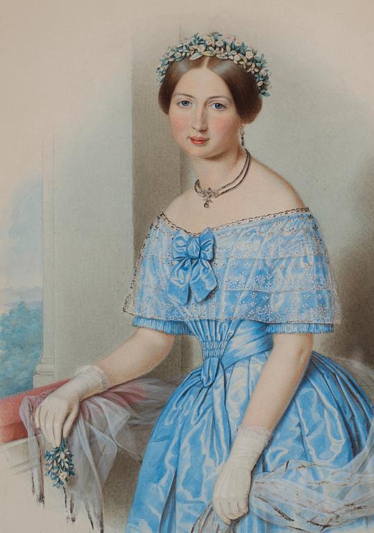 Woldemar Hau Attributed to, A young woman beside a window.