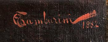 Arnoldo Tamburini, oil on canvas signed and dated 1882.