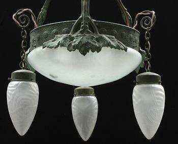 TAKLAMPA, jugend, Böhlmarks Lampfabrik, 1900-talets första kvartal.