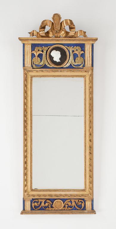SPEGEL, gustaviansk, Olof Christian Lindmark Stockholm, omkring 1800.
