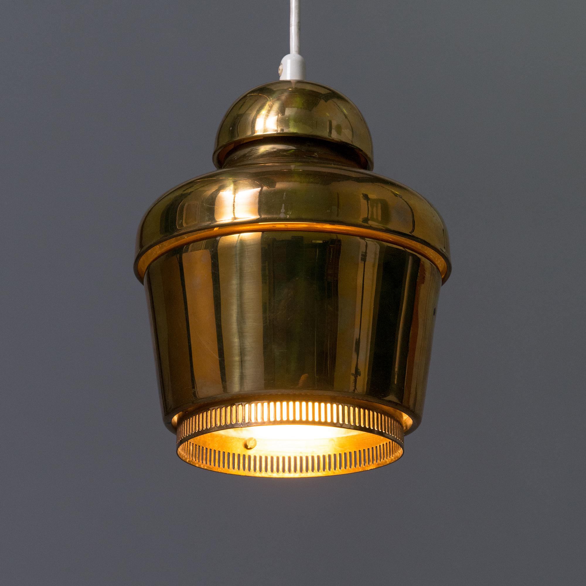 Alvar Aalto, 'A 330' pendant light 'Golden bell' for Valaistustyö.