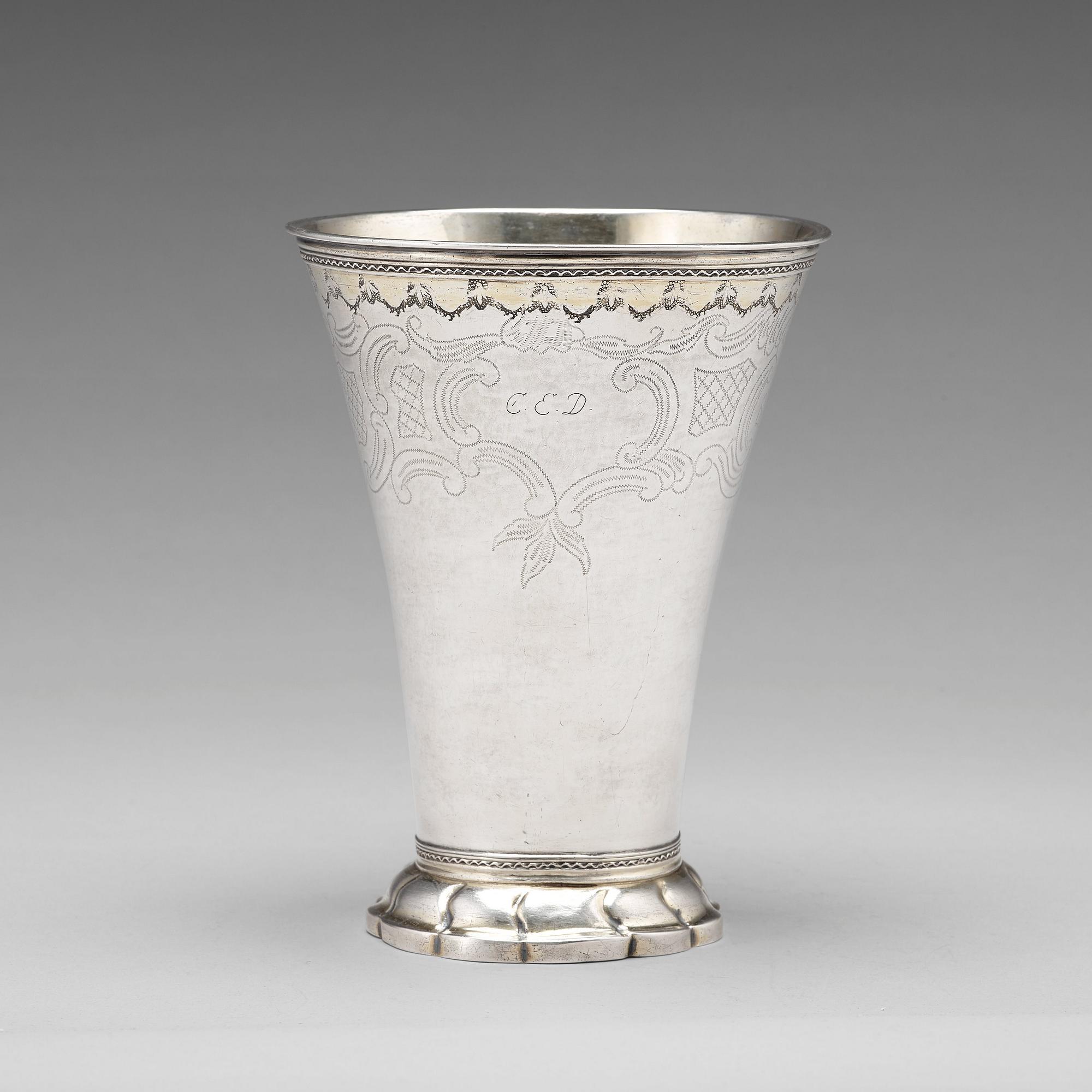 Daniel Lundström, bägare, silver, Stockholm 1784.