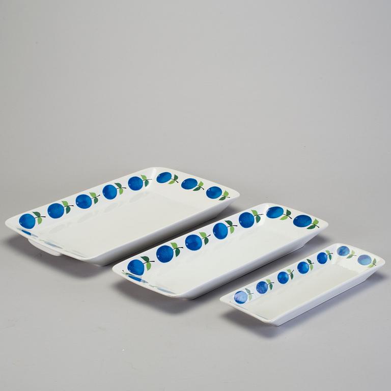 SERVISDELAR, 28 st, porslin, "Prunus" Stig Lindberg, Gustavsberg.
