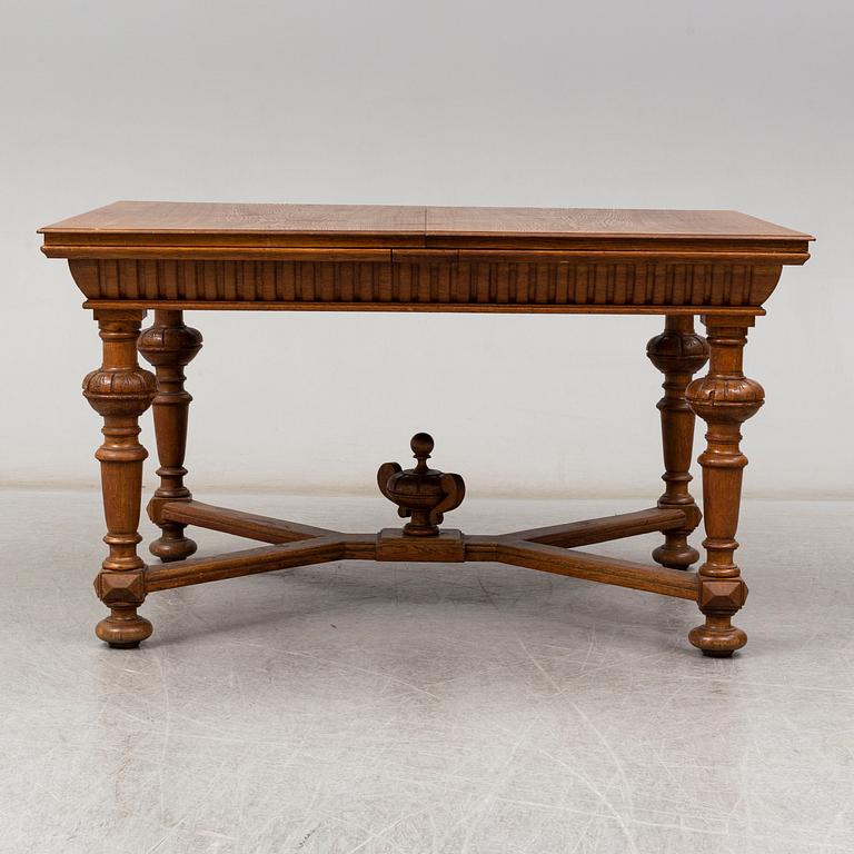 A late 19th Century oak table.