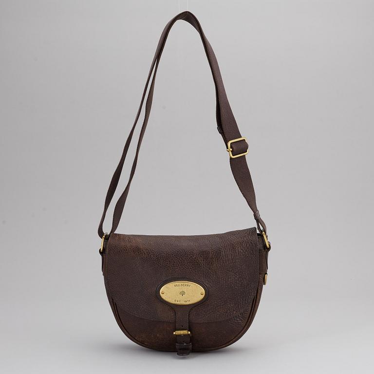 MULBERRY, a brown leather handbag.