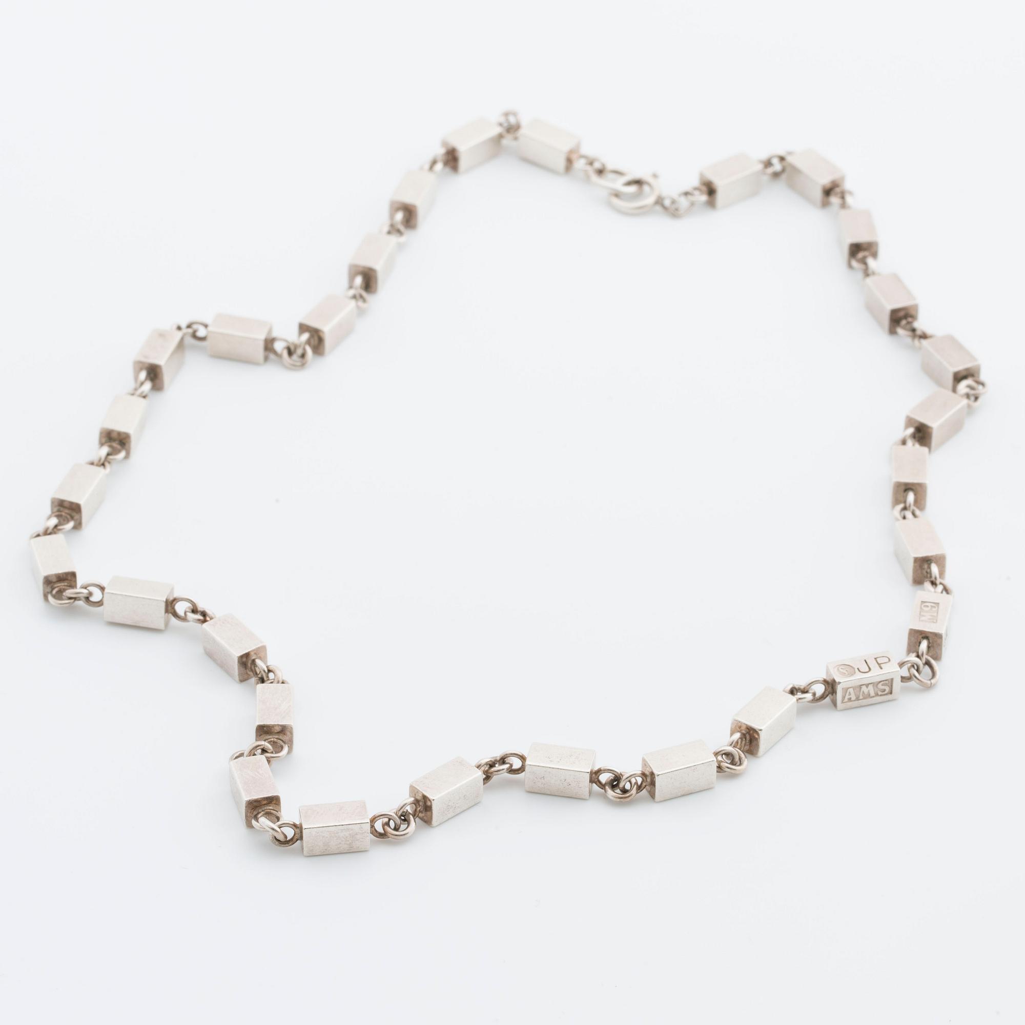 NECKLACE, silver, AMS Aarvo Saarela, 1962 1963 Enköping, Sweden.