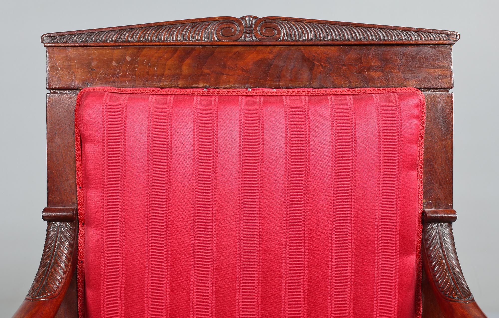 KARMSTOLAR, ett par, empire, Syd-/Mellaneuropa, 1800-talets första hälft.