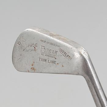 GOLFBAG med KLUBBOR, 14 st, 1900-talets början.