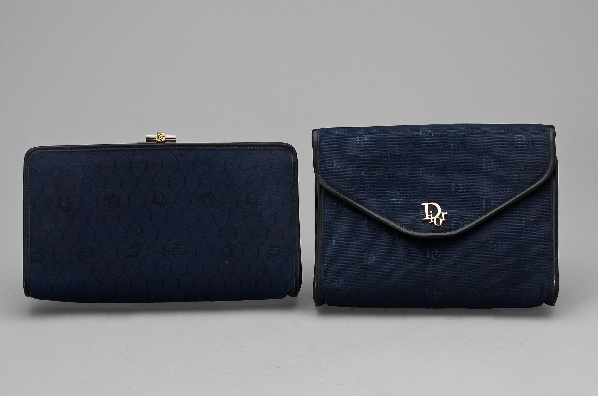 HANDVÄSKOR, 2 st, Christian Dior, 1900-talets andra hälft.