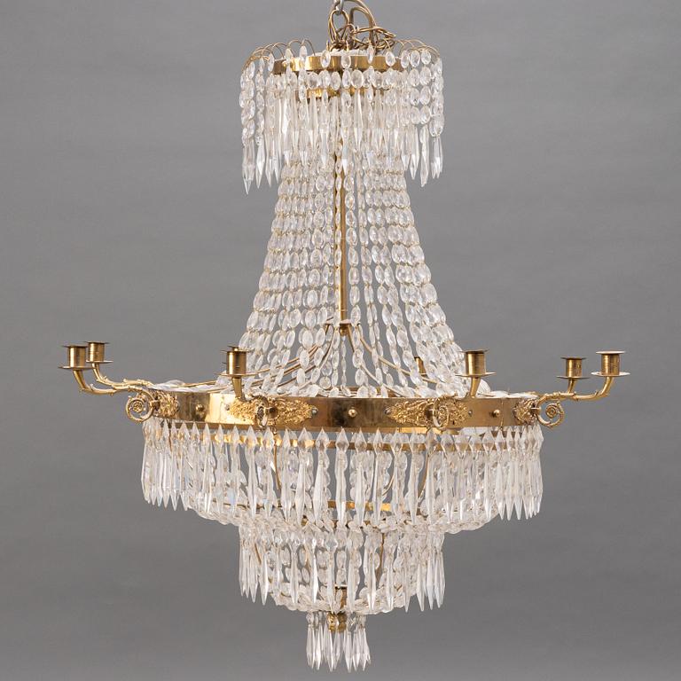 Chandelier, late Empire, 19th century.