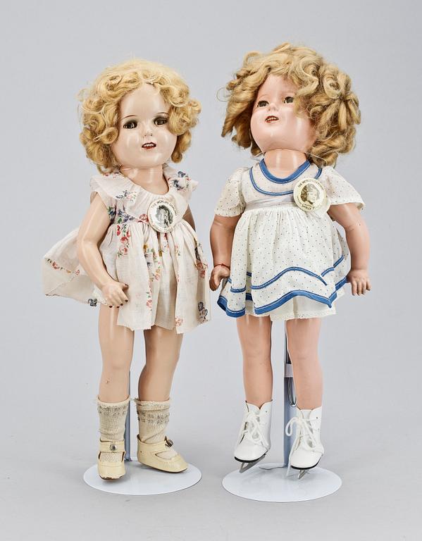 SHIRLEY TEMPLE-DOCKOR, 2 st. The Ideal Novelty and Toy Company, USA. 1930-tal.