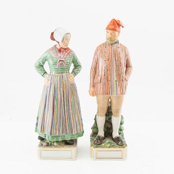 Carl Martin-Hansen, figuriner 2 st. Royal Copenhagen, porslin.