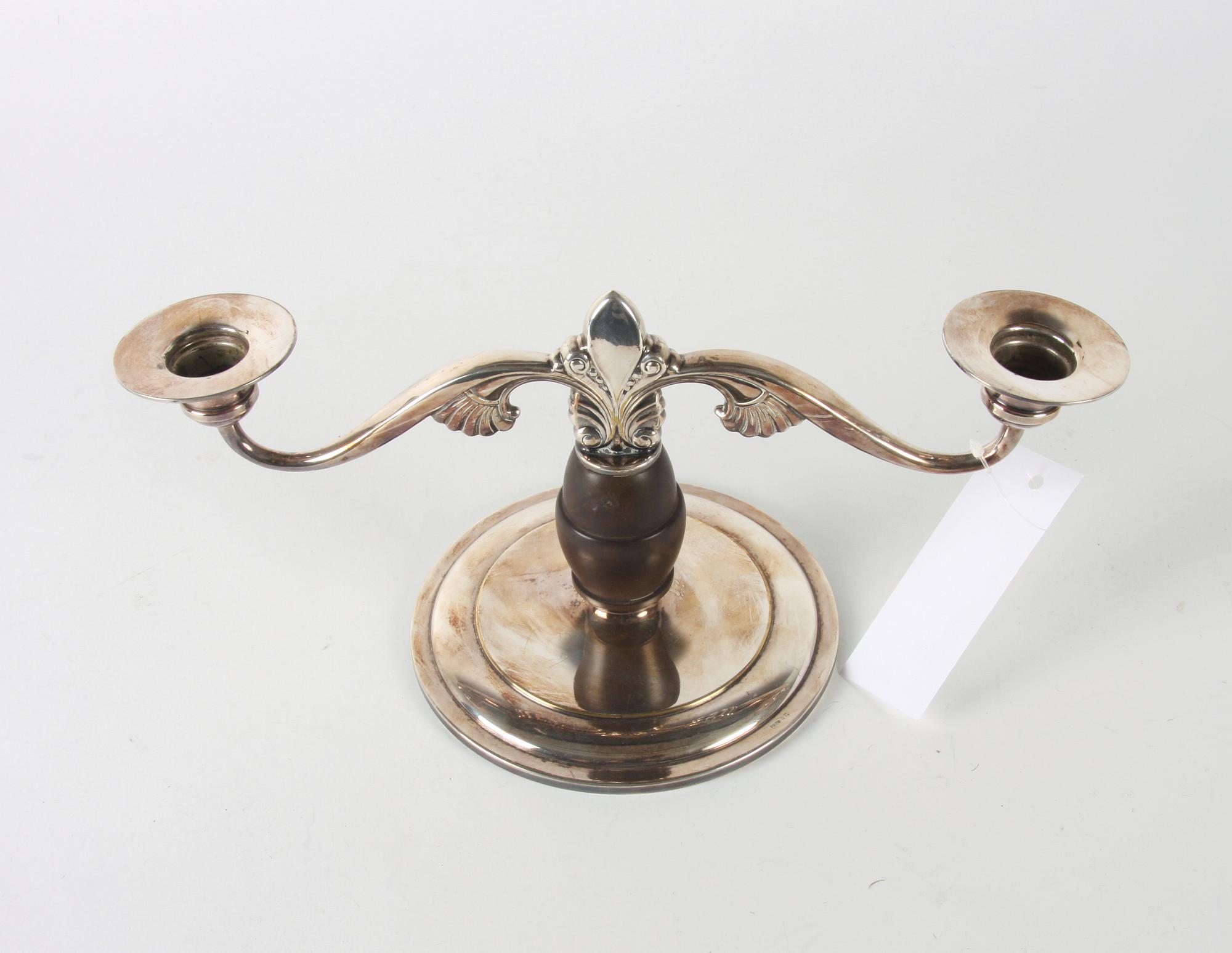 KANDELABER, art decostil, nysilver.