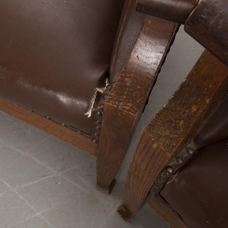 FÅTÖLJER, ett par, Jugend, 1900-talets början.