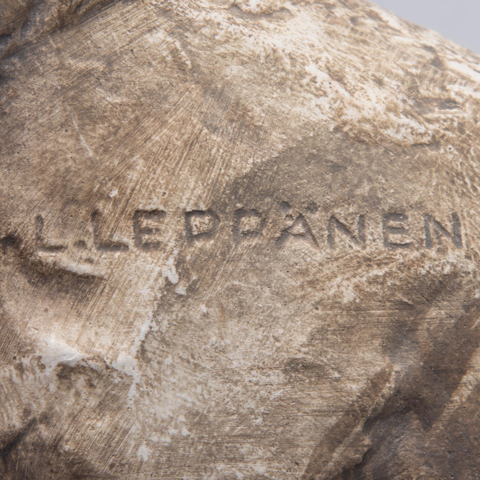 LAURI LEPPÄNEN, sculpture, plaster, signed.