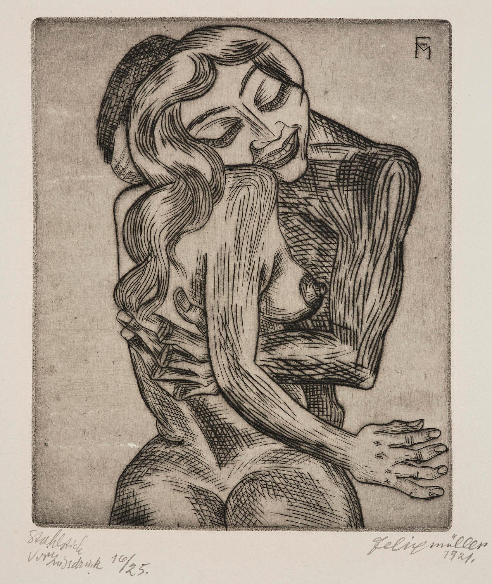 Conrad Felixmüller, "Gelibte frau".