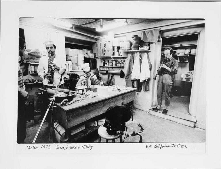 Carl Johan De Geer, "Tårtan 1972 Janos, Frasse and Hilding".