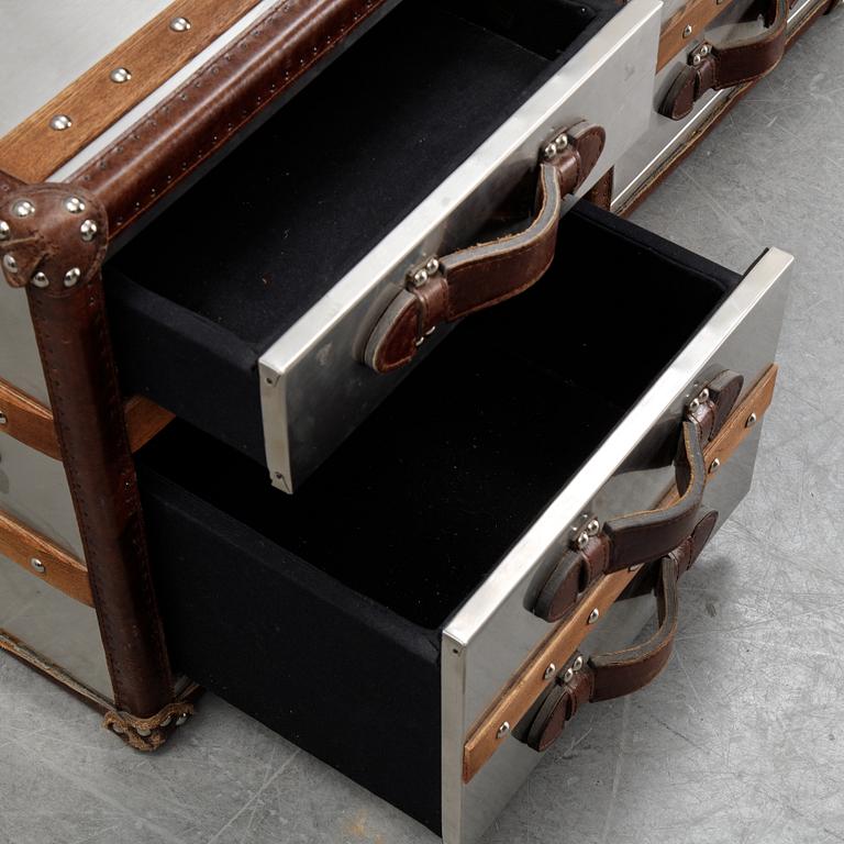 A pair of contemporary side tables.