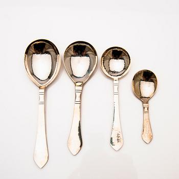 Georg Jensen, Cutlery service, silver, 107 pieces, "Antique/Continental", Denmark.