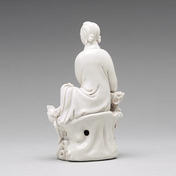 GUANYIN, blanc de chine. Qing dynastin, 1800-tal.