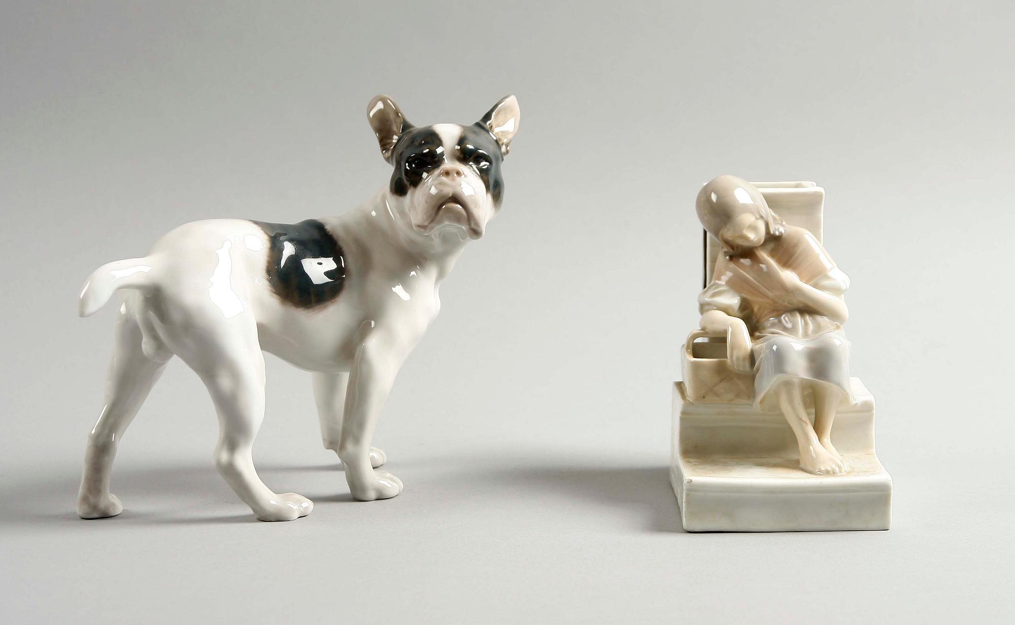 FIGURINER, 2 st. Porslin, Danmark. 1900-tal.