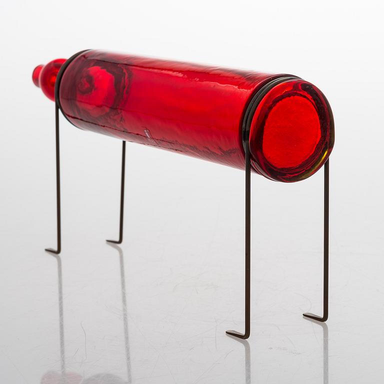 Markku Salo, A glass sculpture, 'Hot', signed M. Salo Nuutajärvi.