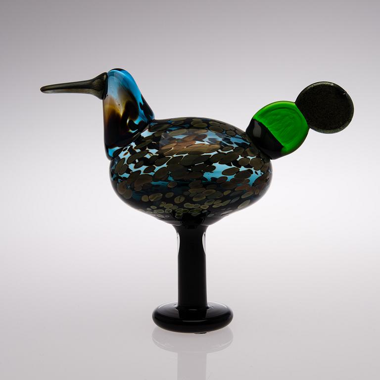 OIVA TOIKKA, LINTU. Kiikkuri. Sign. Oiva Toikka, Nuutajärvi. 1990-luvun puoliväli.