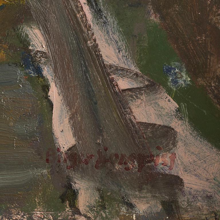 BIRGER LJUNGQUIST, olja på pannå, signerad.