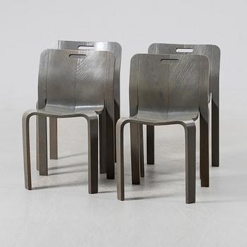 Jan Ekselius, chairs, 4 pcs, JOC Möbler, Vetlanda, second half of the 20th century.