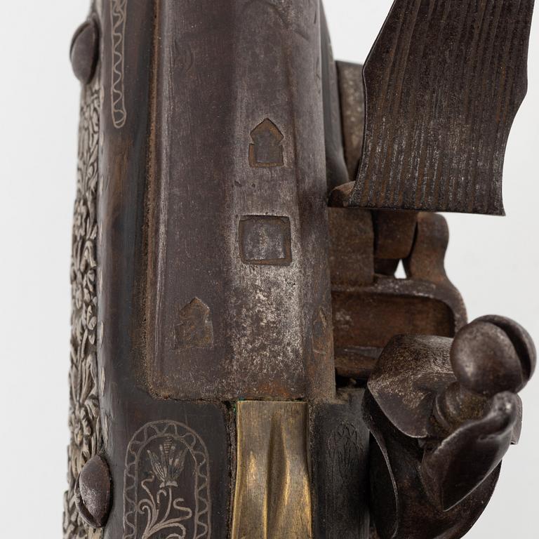 Pistol, osmansk, omkring 1800.