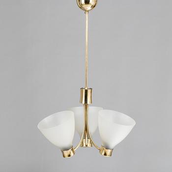 Lisa Johansson-Pape, taklampa, modell 213-3, Stockmann, Orno, 1900-talets mitt. Höjd 90 cm.