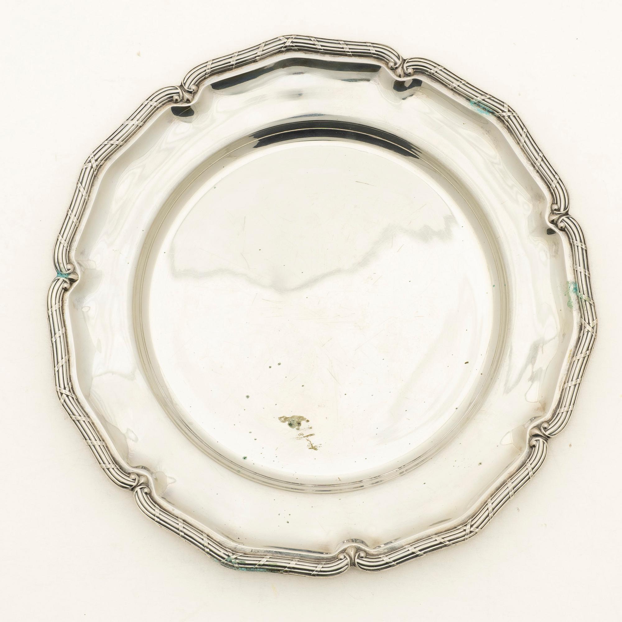 Fat, silver, rokokostil, KG Markströms Guldsmeds Ab, Uppsala 1920.