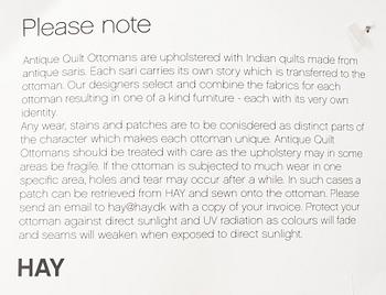 HAY 'Antique quilt ottoman'.