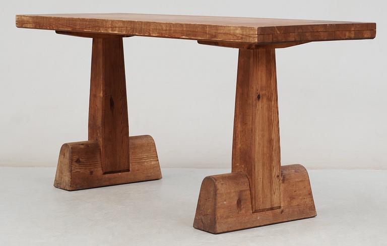 An Axel Einar Hjorth pine console/ library table 'Utö', Nordiska Kompaniet, 1930's.