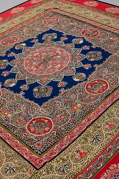 AN EMBROIDERY, a semi-antique Rascht, Persia (Iran), ca 312,5 x 311 cm.